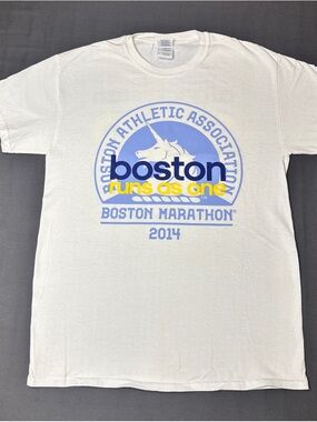 Boston Marathon 2014 Runs as One Adidas BAA Running Tee Boston Strong